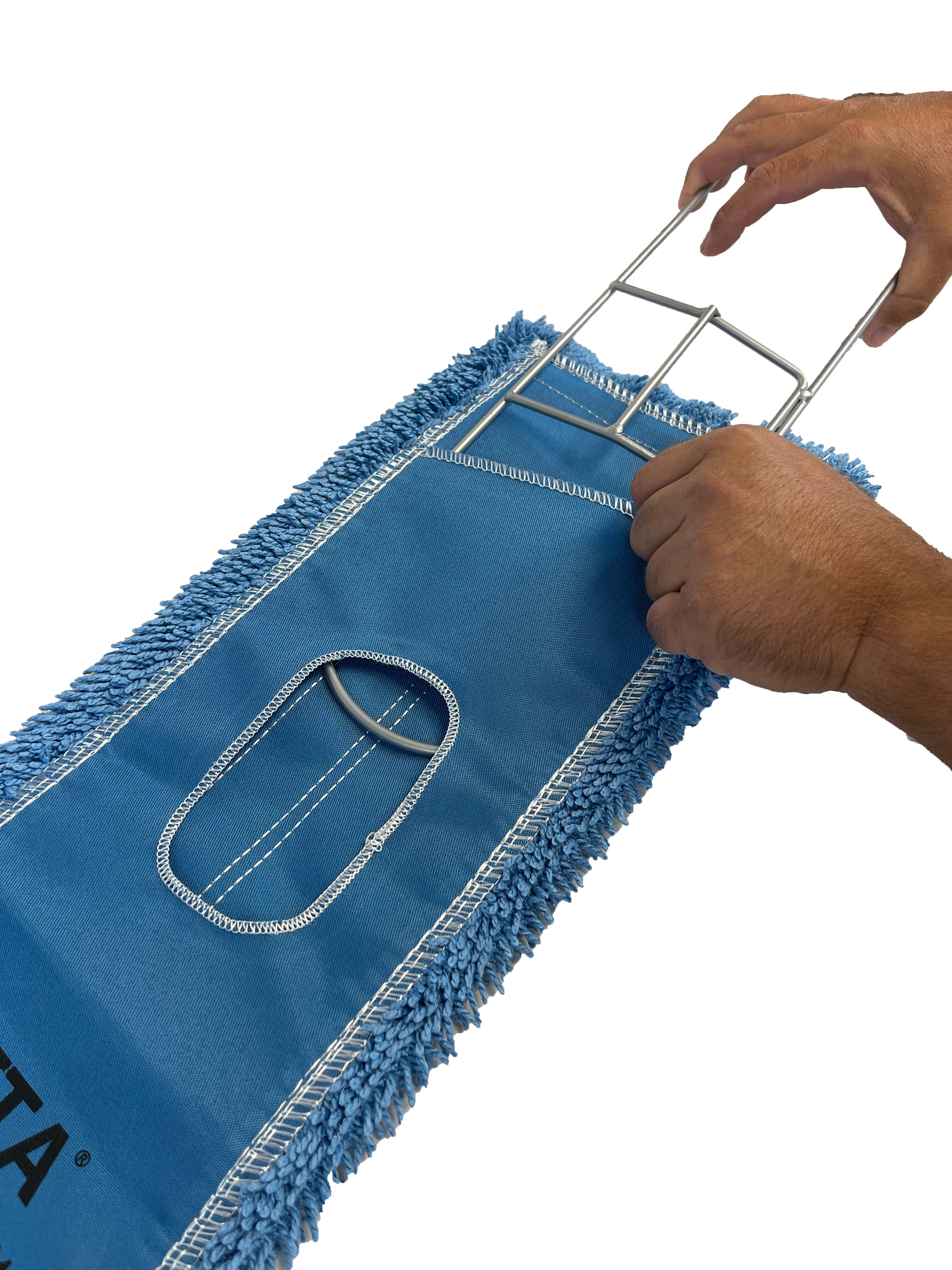 How to attach frame to a microfiber closed-loop dust mop – Direct Mop ...