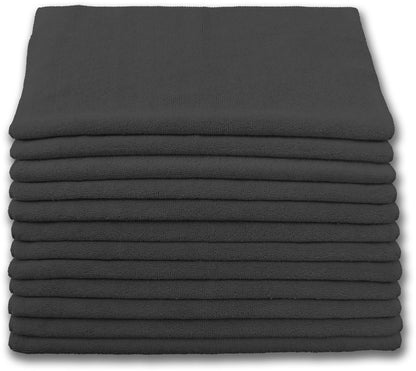 Microfiber Cleaning Cloths - Terry 12" X 12" - Standard Quality 200gsm