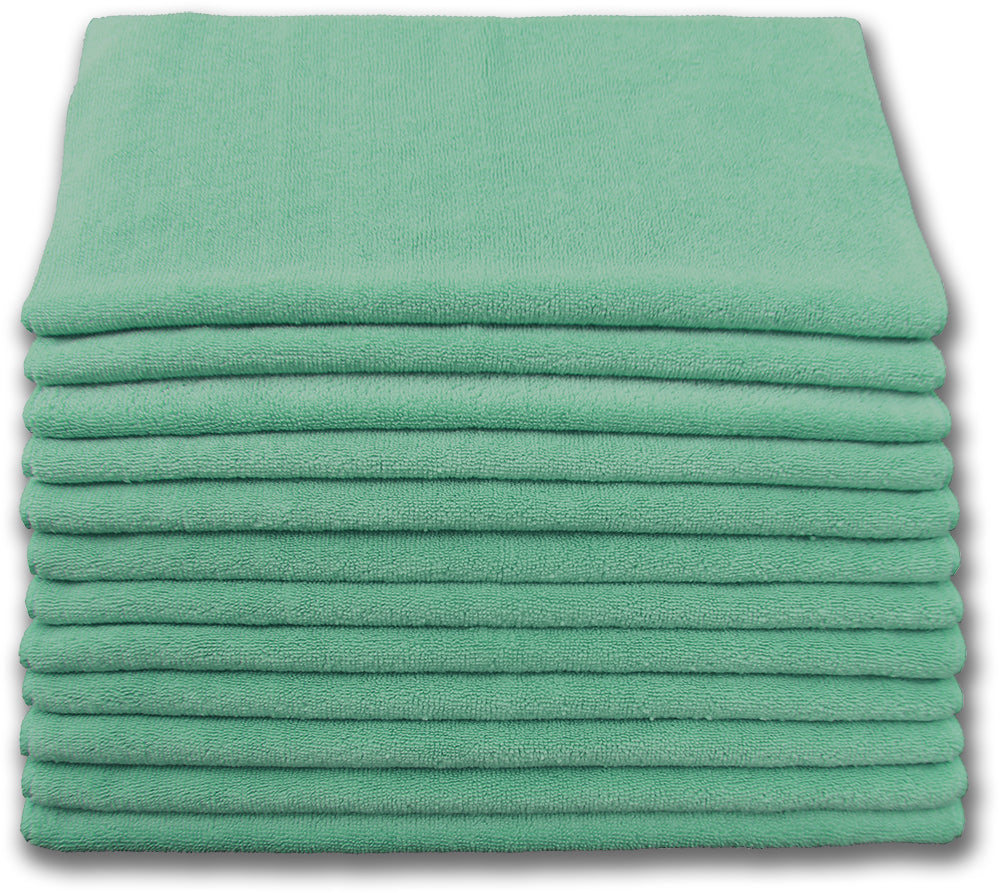 Microfiber Cleaning Cloths - Terry 12" X 12" - Standard Quality 200gsm