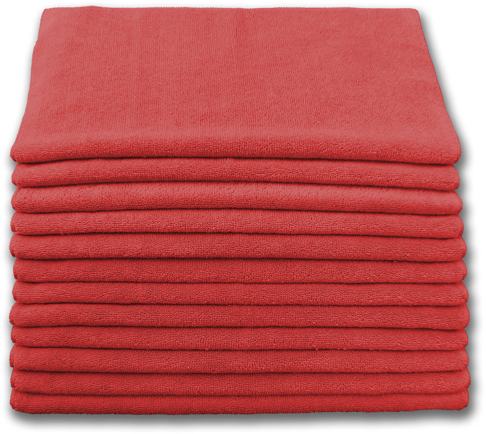 Microfiber Cleaning Cloths - Terry 16" X 16" - Standard Quality 200gsm