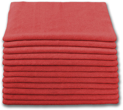 Microfiber Cleaning Cloths - Terry 12" X 12" - Standard Quality 200gsm