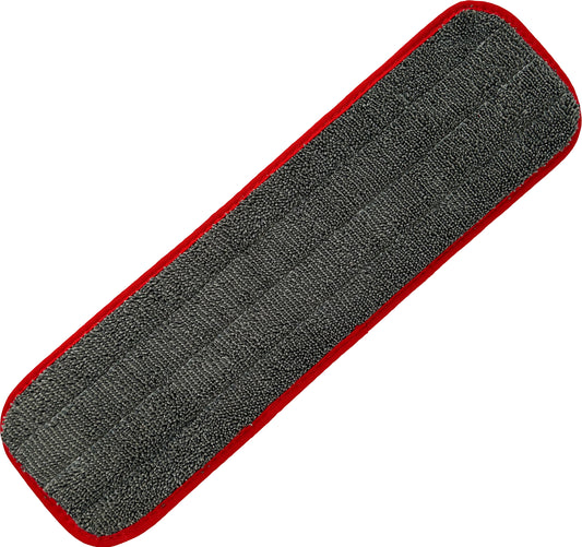 True 18" Microfiber Finish Pad - Gray with Red Binding